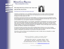 Tablet Screenshot of michelscourtreporters.com